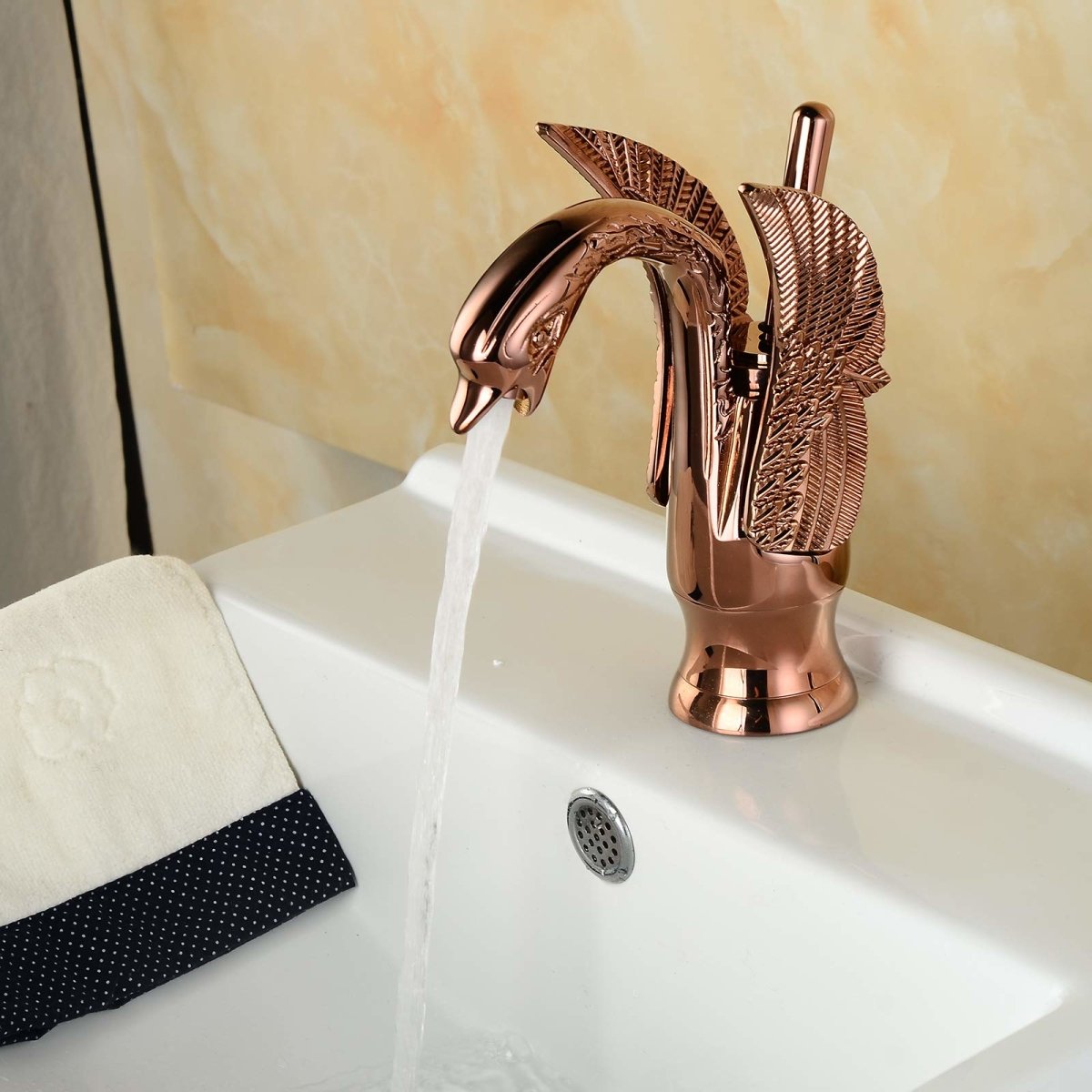 Swan Single Hole 1-Handle Bathroom Faucet Antique Copper - buyfaucet.com