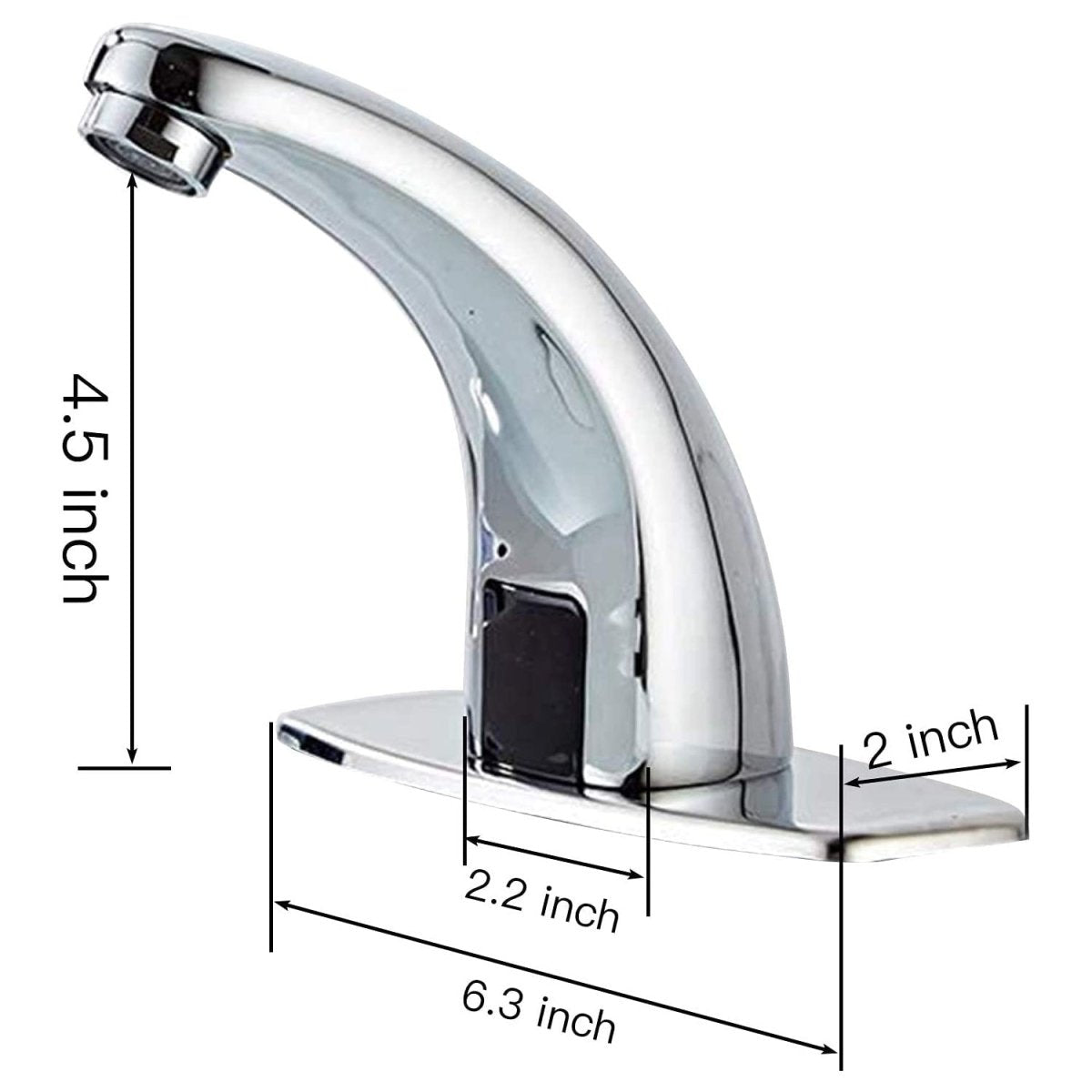 Touchless Bathroom Faucet With Deckplate & Drain Chrome - buyfaucet.com