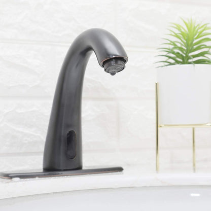 Touchless Bathroom Faucet with Deckplate Oil Rubbed Bronze - buyfaucet.com