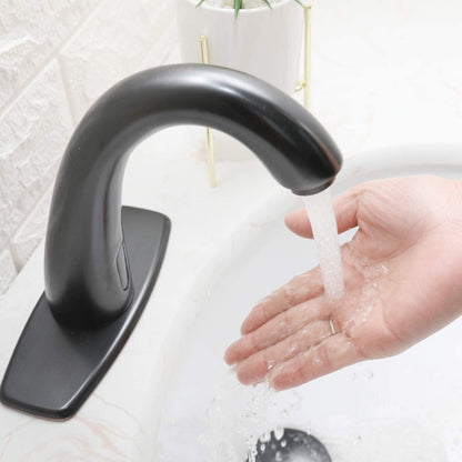Touchless Bathroom Faucet with Deckplate Oil Rubbed Bronze - buyfaucet.com