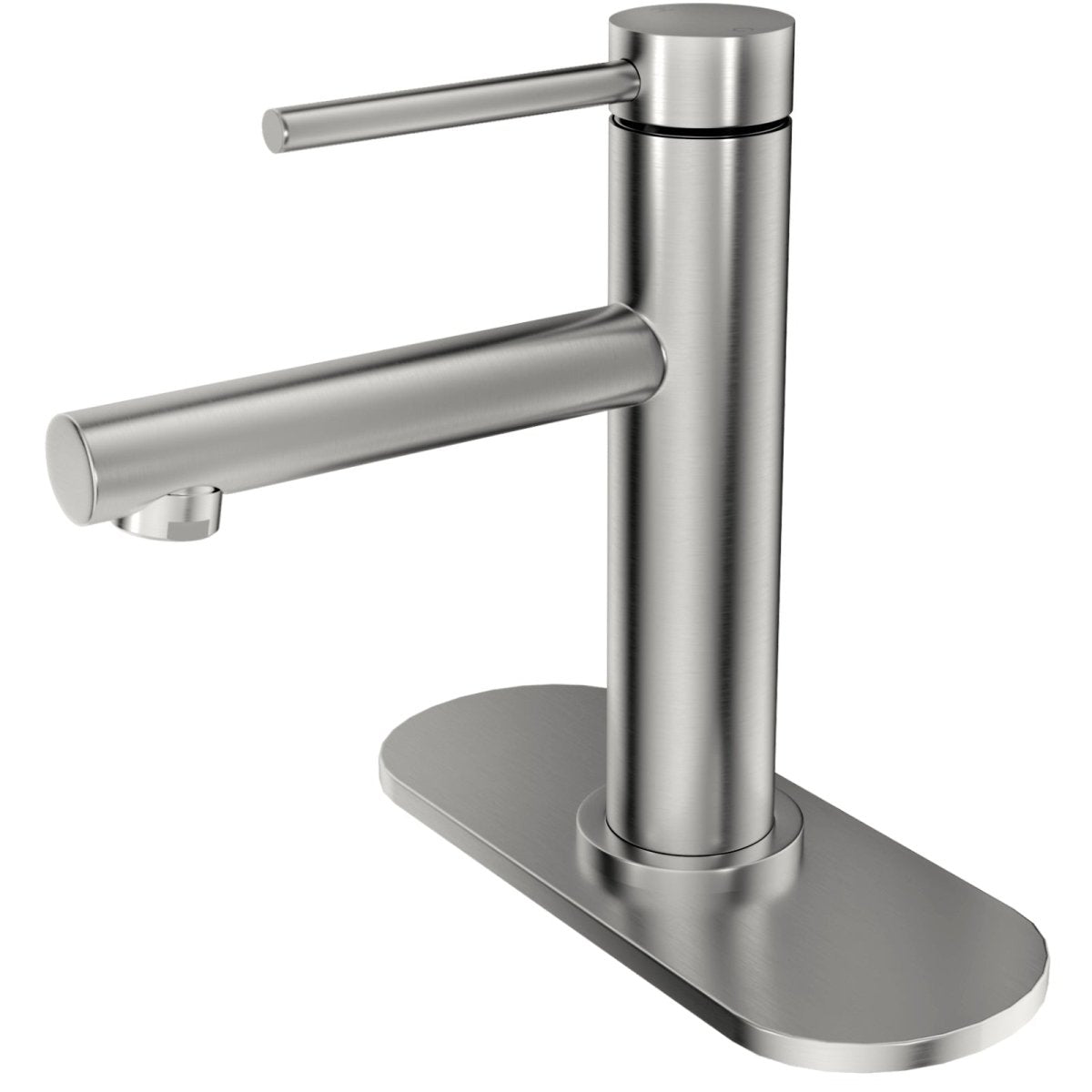 Vanity Single Handle with Supply Hose Bathroom Faucets Nickel - buyfaucet.com