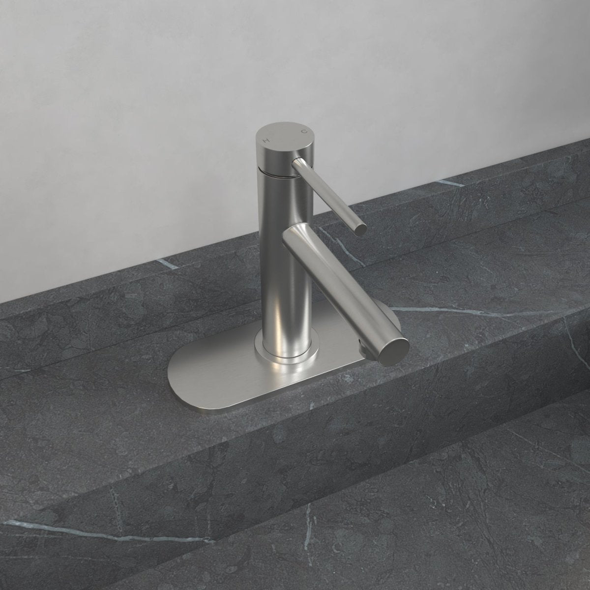 Vanity Single Handle with Supply Hose Bathroom Faucets Nickel - buyfaucet.com