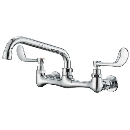 Wall Mount Kitchen Faucet with 8 in Swivel Spout Chrome-1 - buyfaucet.com