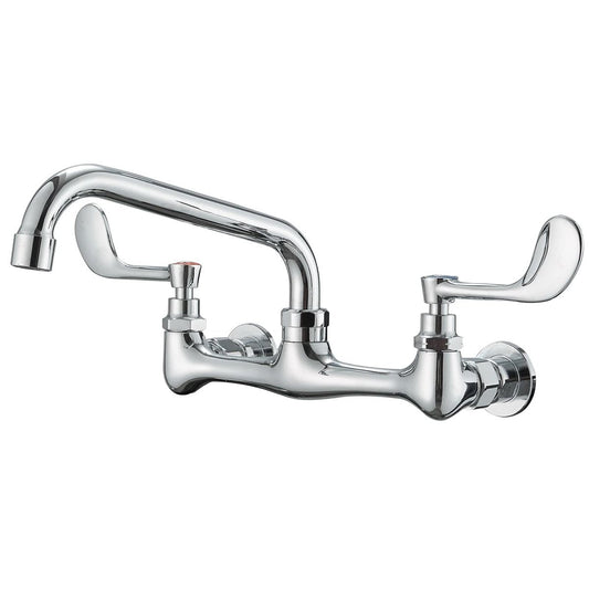 Wall Mount Kitchen Faucet with 8 in Swivel Spout Chrome-1 - buyfaucet.com