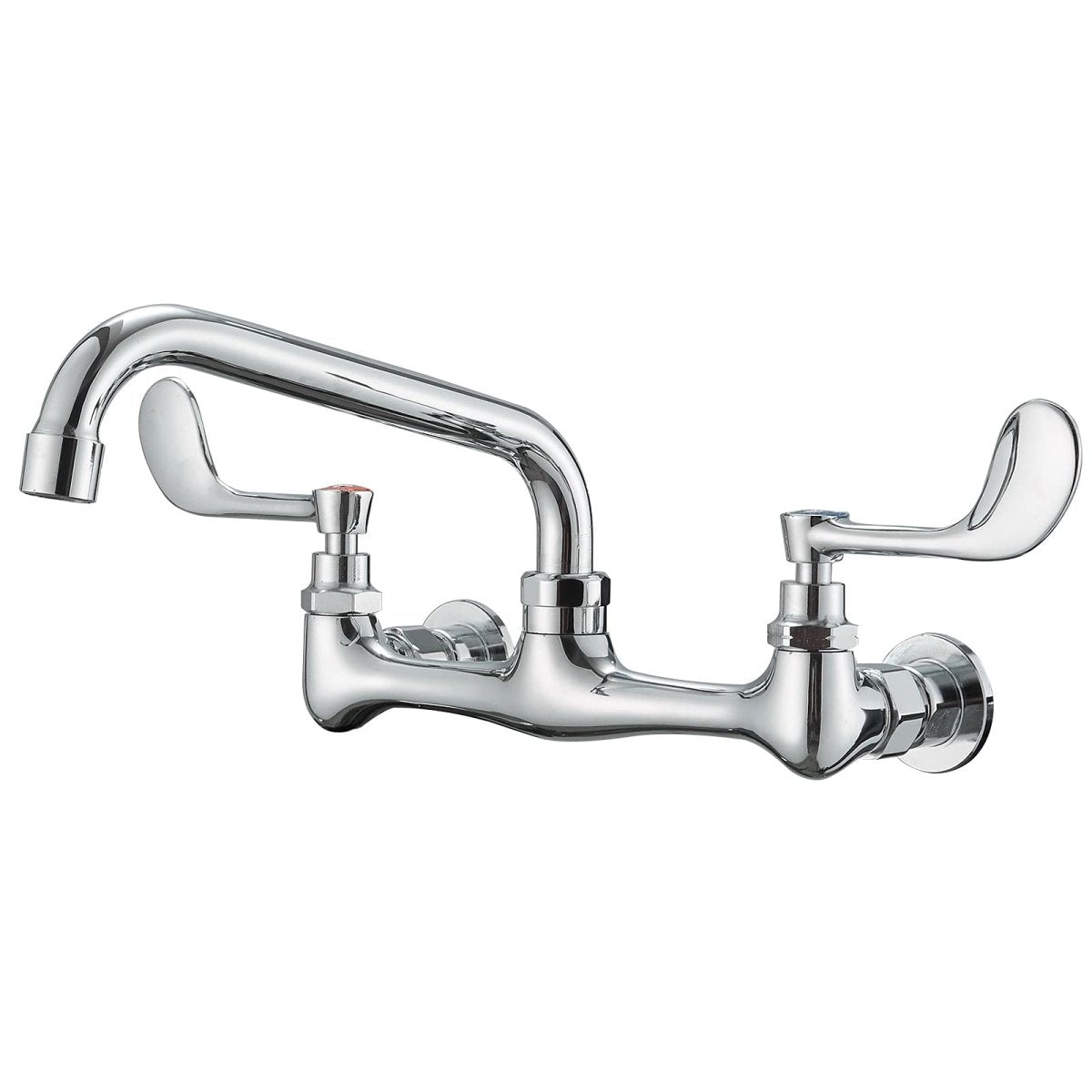 Wall Mount Kitchen Faucet with 8 in Swivel Spout Chrome - buyfaucet.com