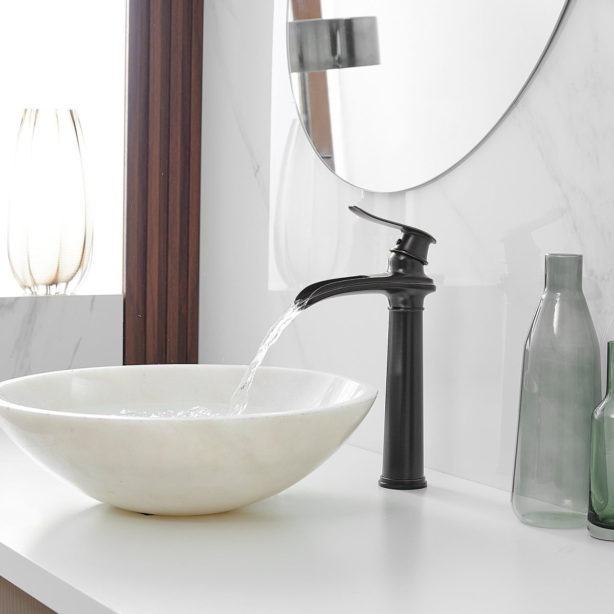 Waterfall Bathroom With Pop-up Drain Oil Rubbed Bronze - buyfaucet.com