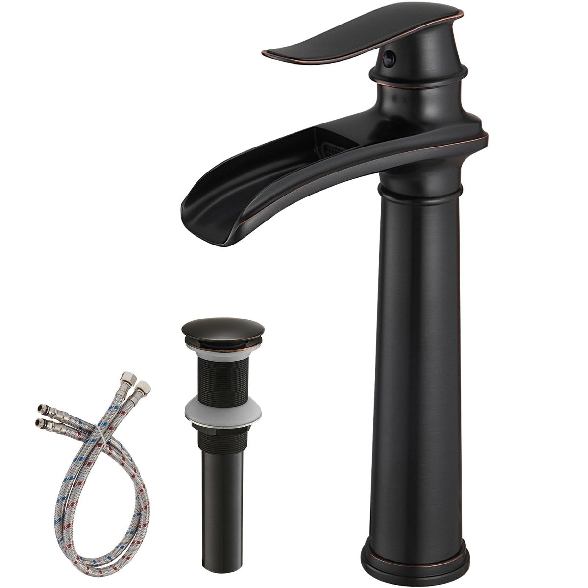 Waterfall Bathroom With Pop-up Drain Oil Rubbed Bronze - buyfaucet.com