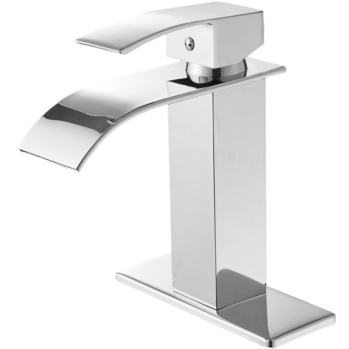 Waterfall Single Hole 1-Handle Bathroom Faucet Chrome - buyfaucet.com