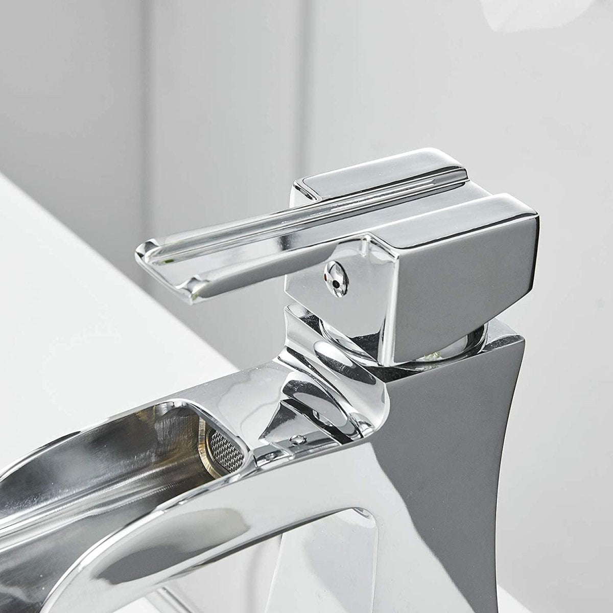 Waterfall Single Hole 1-Handle Bathroom Faucet Chrome - buyfaucet.com