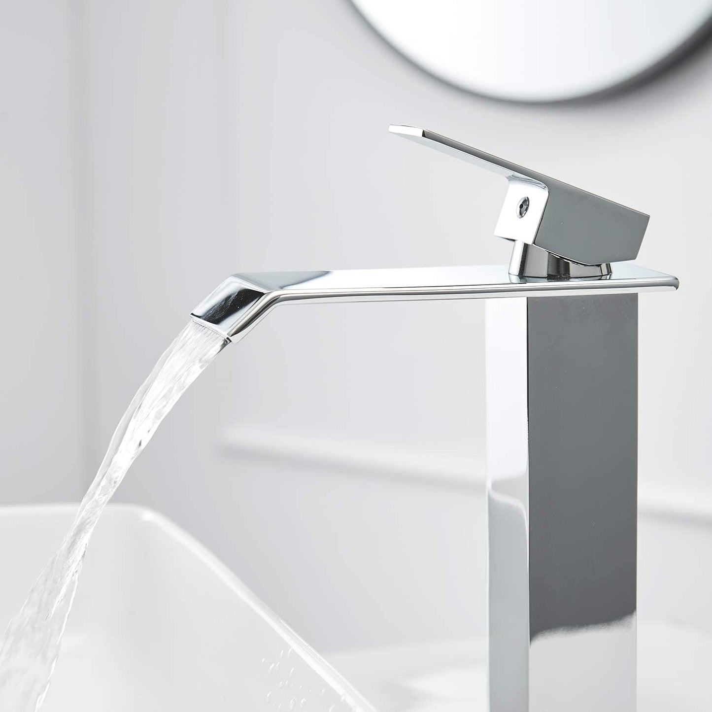 Waterfall Single Hole 1-Handle Bathroom Sink Faucet Chrome - buyfaucet.com