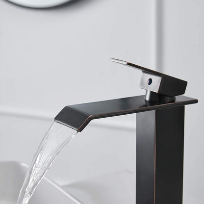 Waterfall Single Hole Bathroom Faucet Oil Rubbed Bronze - buyfaucet.com