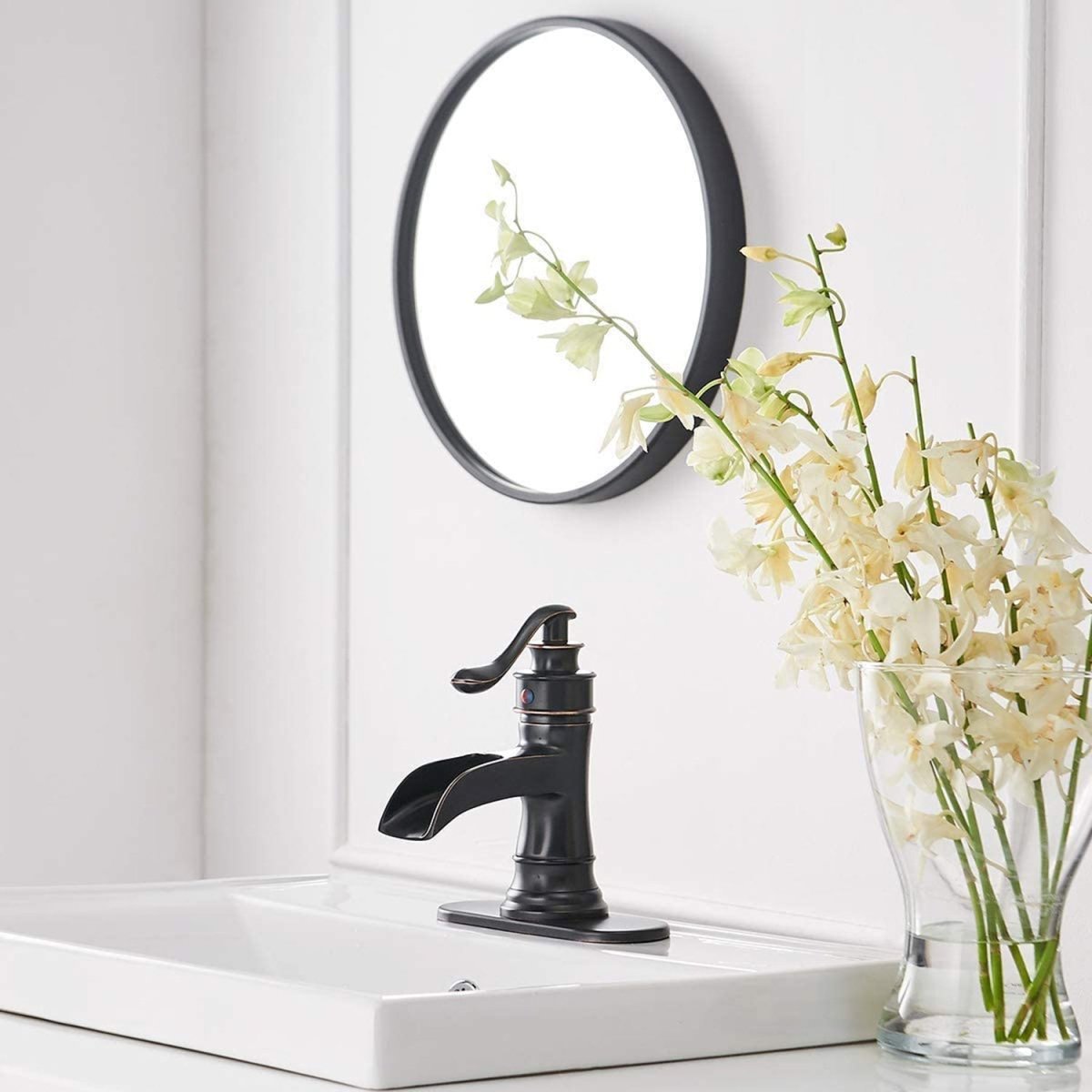 Waterfall Single Hole l Bathroom Faucet Oil Rubbed Bronze-1 - buyfaucet.com