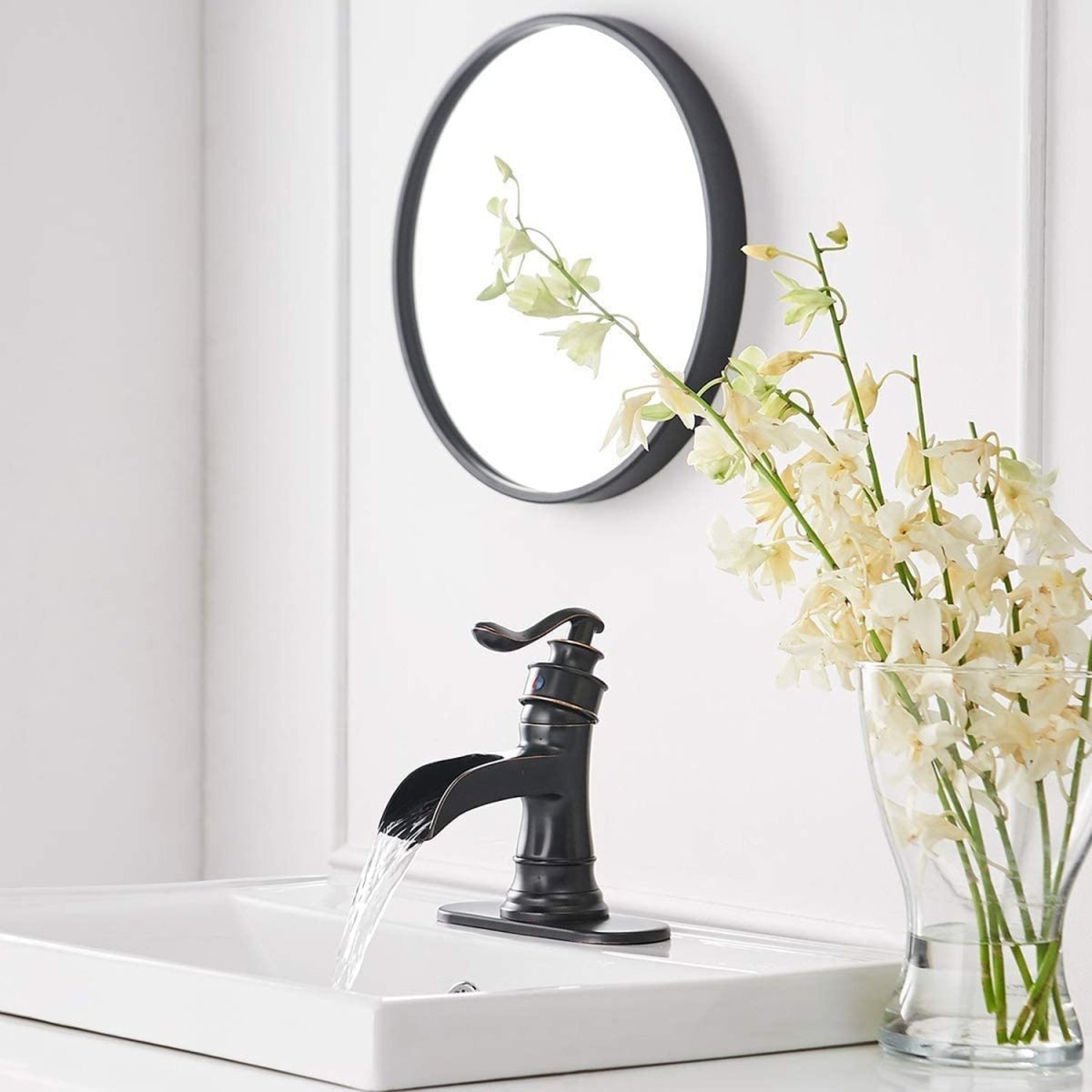 Waterfall Single Hole l Bathroom Faucet Oil Rubbed Bronze - buyfaucet.com