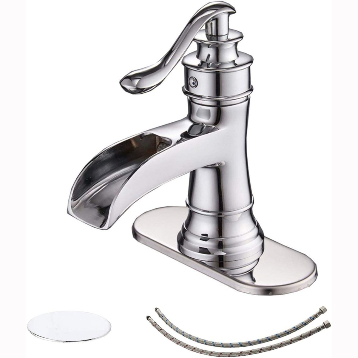 Waterfall Single Hole Single-Handle Bathroom Faucet Chrome-1 - buyfaucet.com